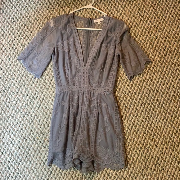 Blue formal romper - Picture 2 of 3
